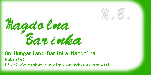 magdolna barinka business card